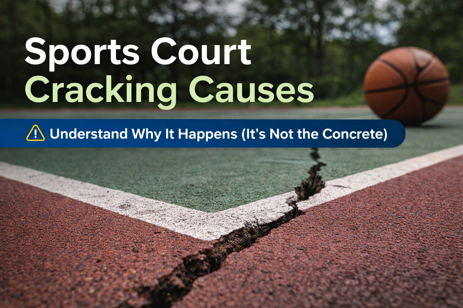 Why Sports Courts Crack (And Why It’s Rarely the Concrete)