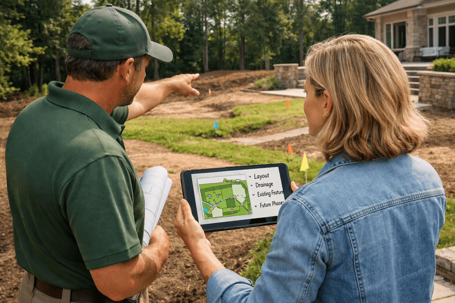 Consulting on backyard design plans