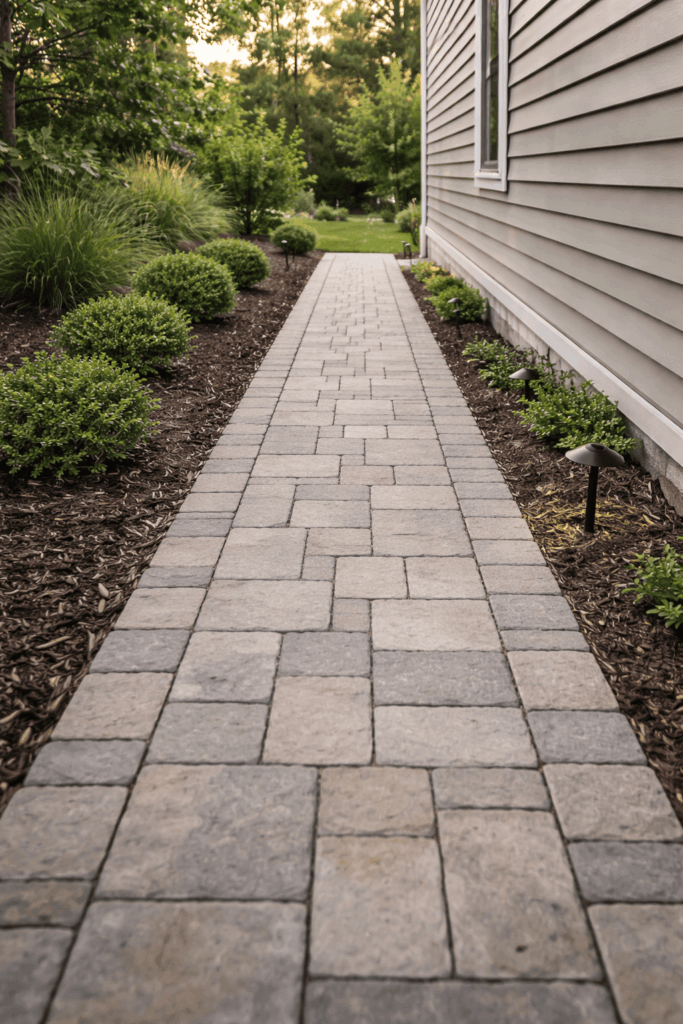 Serene evening stroll path