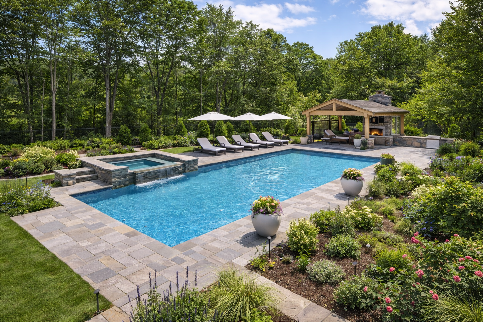 elegant backyard pool project 1
